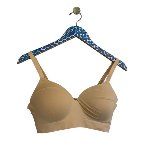 Truekind Supportive Comfort Wireless Shaping Bra Beige Size Large - Picture 2 of 9